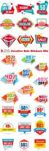 Vectors - Creative Sale Stickers Mix