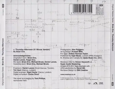 Brian Eno - Thursday Afternoon (1985) {2009 Virgin DSD Remaster}
