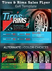 GraphicRiver Tires and Rims Sales Ad Flyer Tempalte