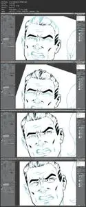Digital Inking for Comics - Starting with the Head