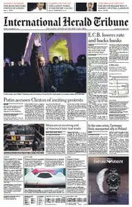 International Herald Tribune from Friday, 09. December 2011