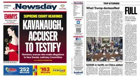 Newsday – September 18, 2018