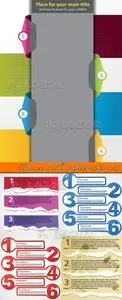 Banners with numbers vector set 9