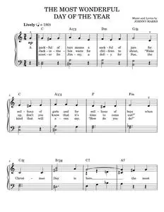 The Most Wonderful Day Of The Year - Burl Ives, Johnny Marks (Easy Piano)