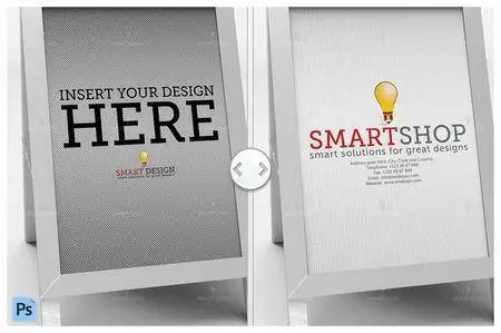 CreativeMarket - Poster Stand Display Mockup