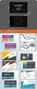 Abstract set business card template vector 3