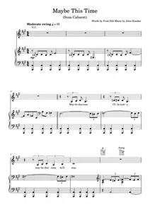 Maybe This Time - John Kander, Kander & Ebb (Piano-Vocal-Guitar (Piano Accompaniment))