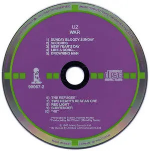 U2 - War (1983) [West German Target CD]