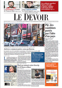 Le Devoir - Samedi 1er et Dimanche 2 Mars 2014