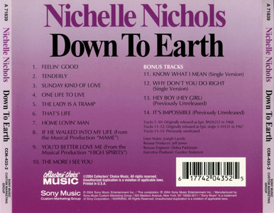 Nichelle Nichols - Down to Earth - 1967 (2004)
