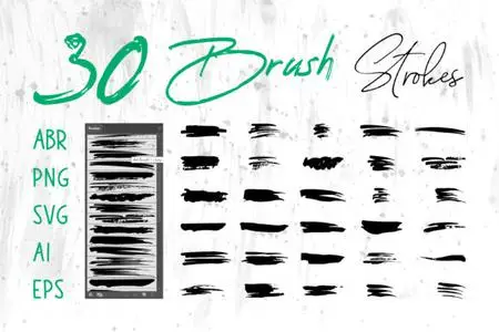 Black Grunge Brush, Photoshop Brush Set