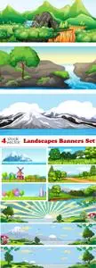 Vectors - Landscapes Banners Set