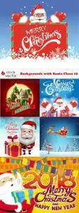 Vectors - Backgrounds with Santa Claus 19