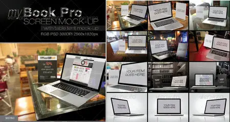 GraphicRiver - myBook Pro Screen Mock-up