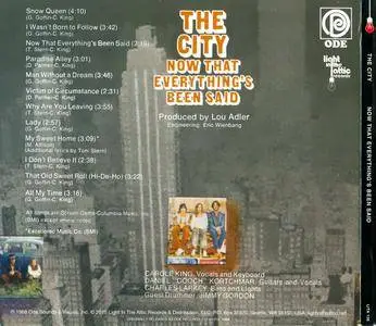 The City (Carole King) - Now That Everything's Been Said (1968) Remastered Reissue 2015