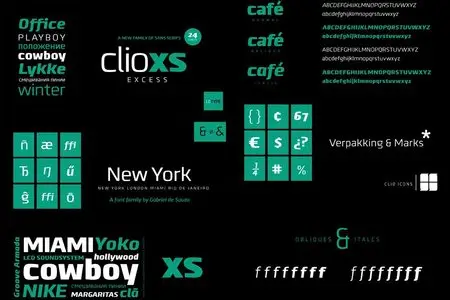 Clio XS Font Family