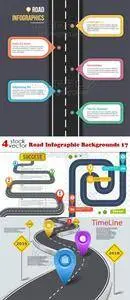Vectors - Road Infographic Backgrounds 17