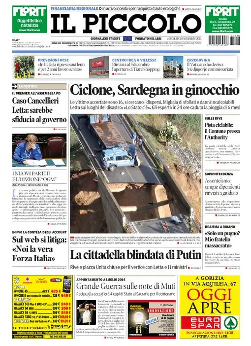 Il Piccolo Trieste/Gorizia - 20.11.2013