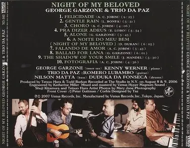 George Garzone & Trio Da Paz - Night Of My Beloved (2007) {Venus Japan}
