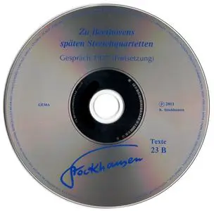 Karlheinz Stockhausen - Text-CD 23 - Stockhoven - Beethausen - Opus 1970, Gespräch 1977 (2011) {3CD Set Stockhausen-Verlag}