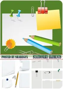Stock Vector - Stationery Elements