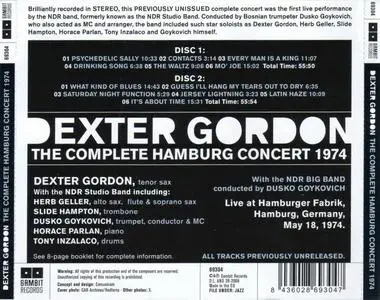 Dexter Gordon - The Complete Hamburg Concert 1974 (2008) {2CD Set, Gambit Records 69304}