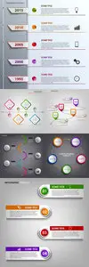 Vector Set - 6 Colorful Infographic Design Templates
