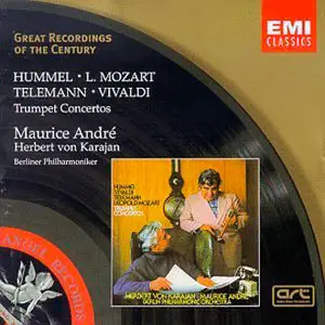Hummel, L. Mozart, Telemann, Vivaldi: Trumpet Concertos / Maurice André, Herbert von Karajan (1999)