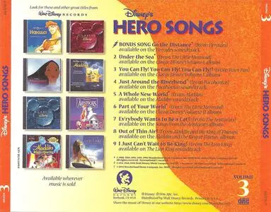 VA - Disney's Hero Songs, Volume 3 (1996) {Walt Disney}