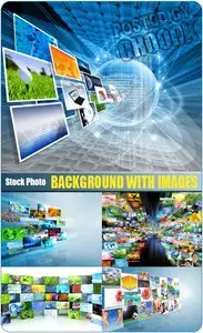 Background with images - Stock Photo