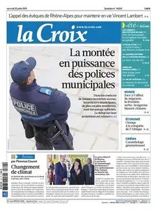 La Croix Du Mercredi 22 Juillet 2015