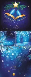 Blue Winter Backgrounds Vector