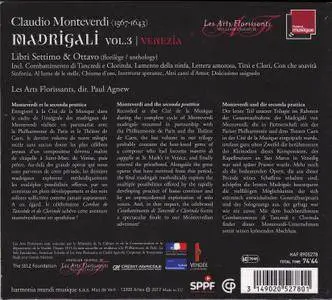 Monteverdi - Madrigali vol. 3: Venezia - Les Arts Florissants, Paul Agnew (2017) {Harmonia Mundi HAF 8905278}