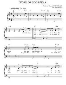 Word Of God Speak - MercyMe (Easy Piano)