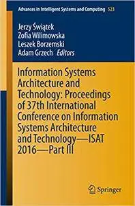 Information Systems Architecture and Technology, Part III (Repost)