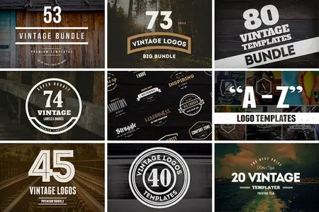 CreativeMarket - Massive Bundle 576 Vintage Logos