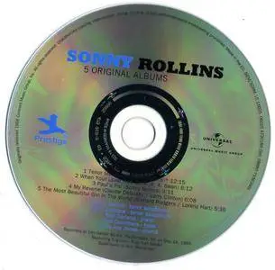 Sonny Rollins - 5 Original Albums with full original artwork (2016) {5CD Set Prestige - originally released 1956}