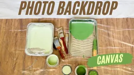 Create and Paint a Canvas Photo Backdrop from Scratch