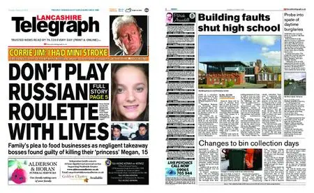 Lancashire Telegraph (Blackburn, Darwen, Hyndburn, Ribble Valley) – October 27, 2018