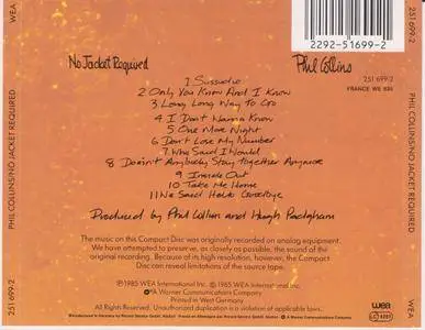 Phil Collins - No Jacket Required (1985) [WEA 251 699-2, Germany]