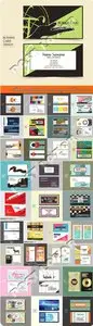 Business cards modern style mega collection vector