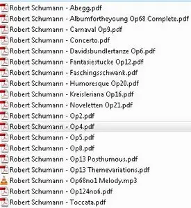 Robert Schumann Sheet Music For Piano