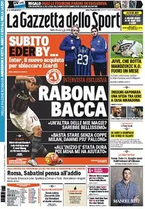 La Gazzetta dello Sport comprese tutte le edizioni locali (Roma, Milano, Sicilia, Puglia) - 30.01.2016