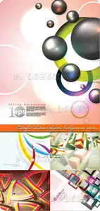 Colorful abstract objects background vector 