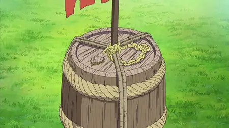 One Piece (1999 S12E12 Venture Into the Devils Sea! The Mysterious Skeleton Floating Through the Fog Koten Gars