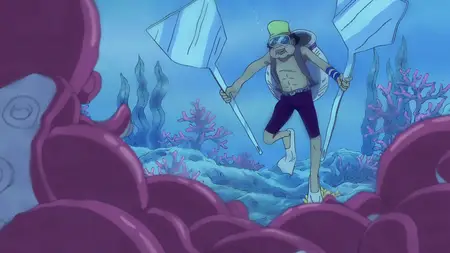 One Piece (1999 S12E12 Venture Into the Devils Sea! The Mysterious Skeleton Floating Through the Fog Koten Gars