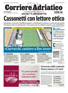 Corriere Adriatico Ascoli - 18 Ottobre 2025