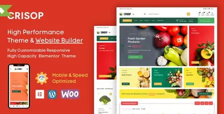 EE - Themeforest - Crisop - Grocery & Organic Food Shop Elementor WooCommerce Theme 43395975 v1.1.2