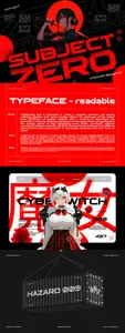 Subject Zero Futuristic Display Font KTK6A9L