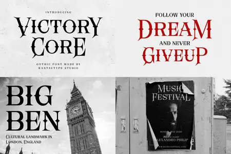 Victory Core Gothic Display Font